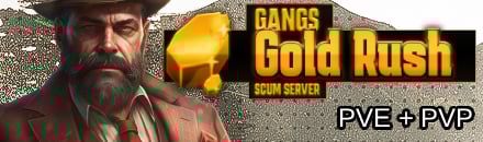 Gangs Gold Rush • PvP • PvE zone • loot x2/x3 • Raidtimes • Welcomepack • Raid alert