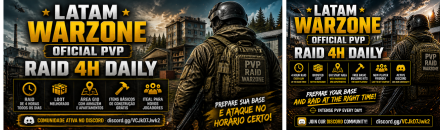LATAM WARZONE OFFICIAL | PVP RAID 4H DAILY | G10 START AREA | NEW PLAYERS:  discord.gg/VCJkD7JwK2