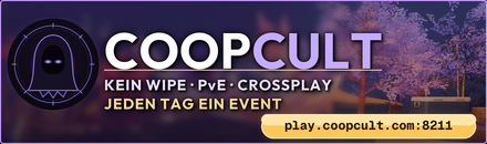 [DE] CoopCult — PvE · No Wipe · Events · Ingame-Shop