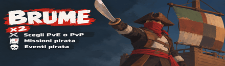 🏴‍☠️ BRUME x2 | PvE/PvP | Pirati | Missioni | RaidableBases