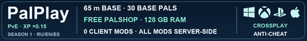 PalPlay Season 1 [RU/EN/ES] PvE