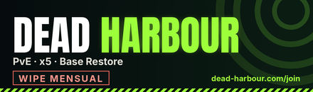 DEAD HARBOUR | Rust PvE x5 | Raids, vehículos y Base Restore
